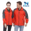 Đồng phục áo khoác gió cam phối xám