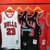 Áo bóng rổ nba màu đỏ trắng đen