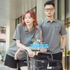 Áo thun cặp nam nữ màu xám đẹp giá rẻ