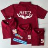 Áo thun cổ trụ HSTC2 màu đỏ đô