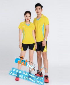 Đồng phục bóng chuyền áo vàng quần đen