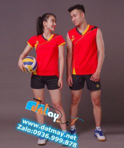đồng phục thể thao bóng chuyền màu đỏ
