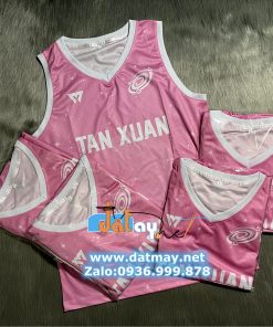 đồng phục thể thao bóng rổ màu hồng