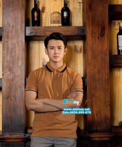 xưởng may áo thun cổ trụ nam hàn quốc