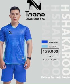 Quần áo cầu lông nam màu xanh ya