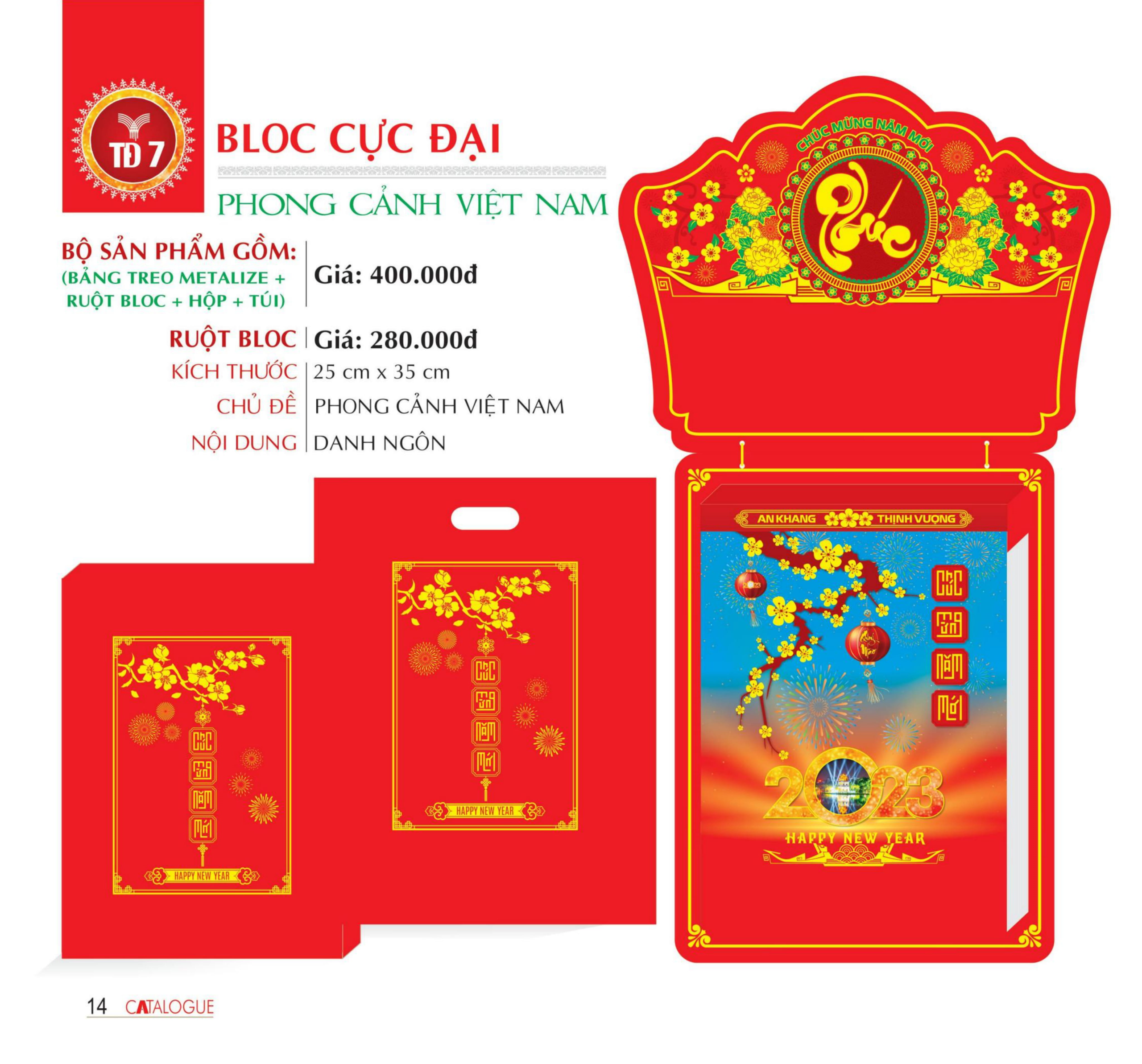 In lịch bloc cực đại chủ đề Phong Cảnh Việt Nam