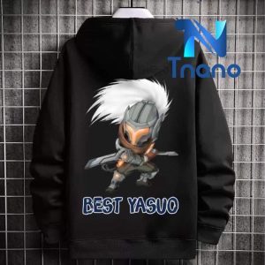 Áo hoodi LMHT in hình best Yasuo màu đen