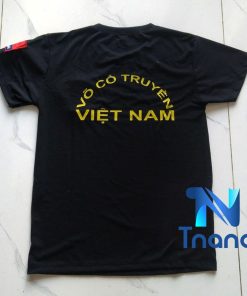 Áo thun đồng phục võ cổ truyền Việt Nam thêu logo giá rẻ