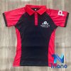 áo pt cổ trụ đen đỏ - gym house