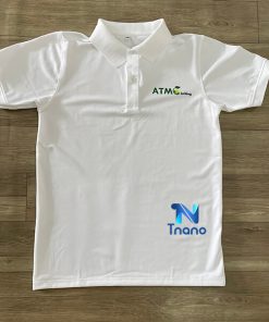 áo thun cổ trụ cá sấu poly thái 4 chiêu màu trắng