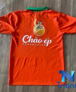 áo thun đồng phục cổ trụ - chào ép