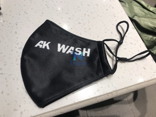 Khẩu trang vải in logo AK WASH