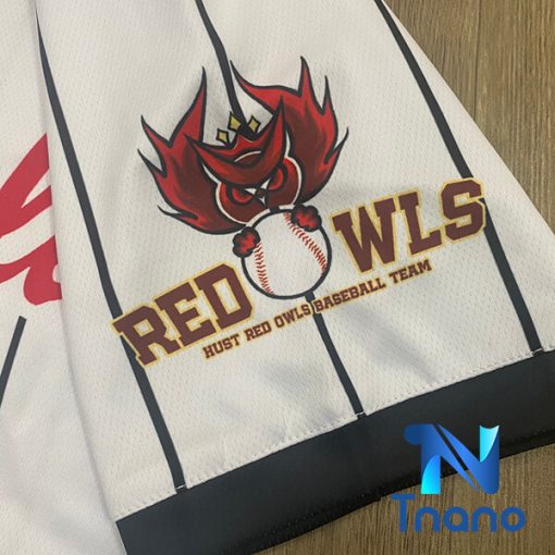 logo áo bóng chày red owls