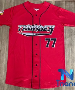 đồng phục áo bóng chày thunder đỏ