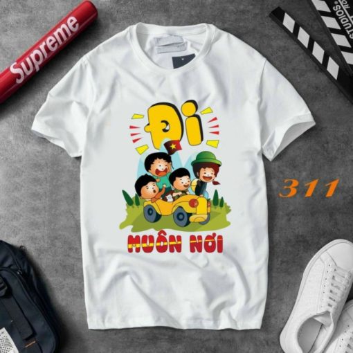 áo thun in slogan đi muôn nơi