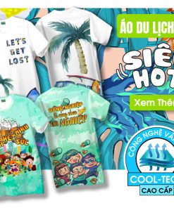 Áo thun đồng phục nhóm mẫu du lịch năng động