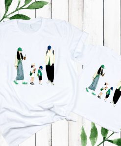 áo thun gia đình in hính chibi