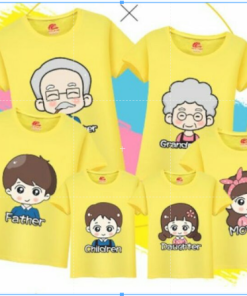 Áo thun cổ tròn nhiều size cho gia đình