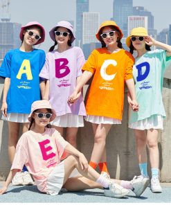 ao thun dong phuc nhom mau ky tu ABC