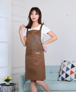 Tạp dề pha chế +20 mẫu đẹp nhất 2023 - TD13 - Nâu Đất