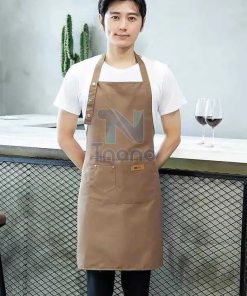 Tạp dề pha chế +20 mẫu đẹp nhất 2023 - TD17- Nam nâu cà phê