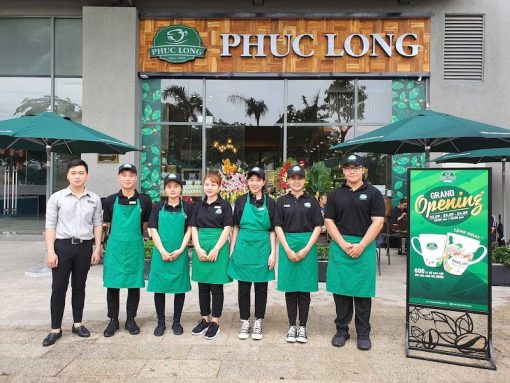 Tạp dề quán cafe Phúc Long