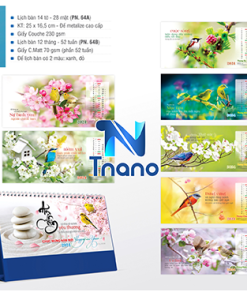 IN LỊCH ĐỂ BÀN - Lịch bàn 2024 Mẫu An nhiên - PN64