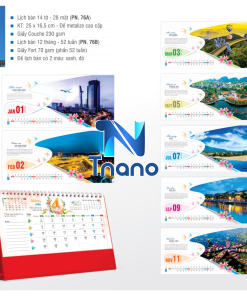 IN LỊCH ĐỂ BÀN - Lịch bàn 2024 Mẫu Việt Nam Thịnh Vượng PN76
