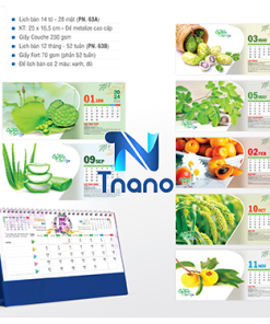 IN LỊCH ĐỂ BÀN - Lịch bàn 2024 Mẫu cây thuốc sức khỏe -PN63