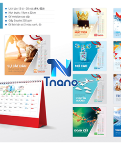 IN LỊCH ĐỂ BÀN - Lịch bàn 2024 Mẫu khát vọng thành công PN62