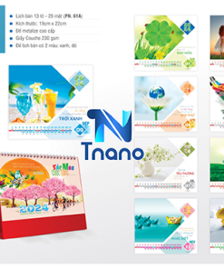 IN LỊCH ĐỂ BÀN - Lịch bàn 2024 Mẫu sắc màu cuộc sống PN61