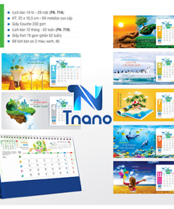 IN LỊCH ĐỂ BÀN - Lịch bàn 2024 Mẫu sống xanh PN71