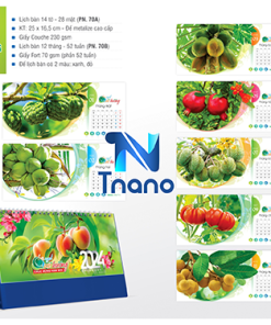 IN LỊCH ĐỂ BÀN - Lịch bàn 2024 Mẫu trái ngọt quê hương PN70