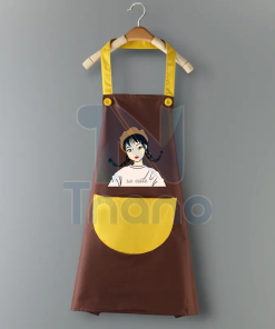 Tạp dề tiệm hoa mẫu 2023 SHOPHOA05 Nâu Xinh