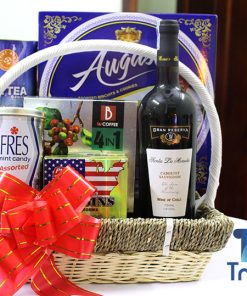 Giỏ quà Tết màu xanh 08