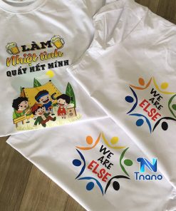 áo thun cotton 100% in logo bền đẹp