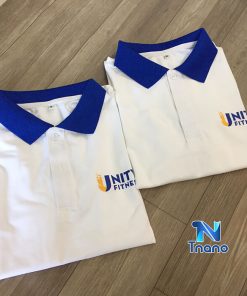 đồng phục áo thun trắng in logo unoty