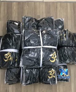 đồng phục áo thun yoga in decal vàng đồng now fit