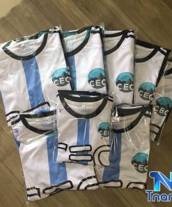 đồng phục bóng đá vải thun lạnh 2 chiều ceo