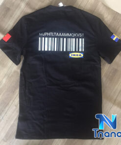 áo thun cotton cổ tròn màu đen in logo
