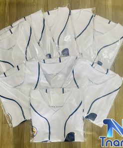 áo bóng chày vải mè in chuyển nhiệt