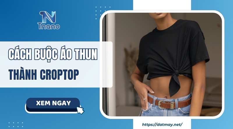 Cách buộc áo thun thành croptop nhanh gọn HACK DÁNG