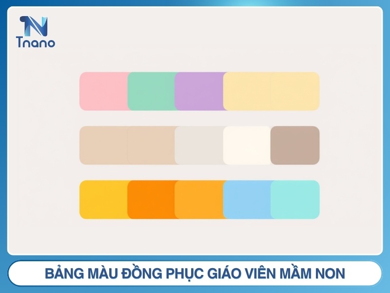 16+ mẫu đồng phục giáo viên mầm non ĐẸP NHẤT 2026 Bảng màu xu hướng cho đồng phục giáo viên mầm non
