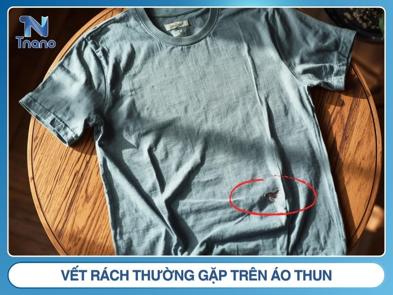 Các vết rách thường gặp trên áo thun