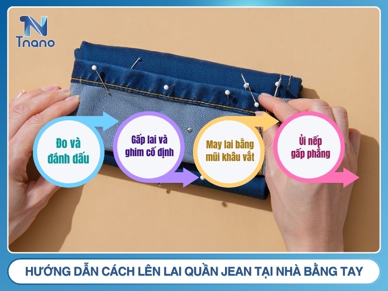 Cách tự lên lai tại nhà bằng tay đơn giản mà bạn NÊN BIẾT Hướng dẫn cách lên lai quần jean tại nhà bằng tay