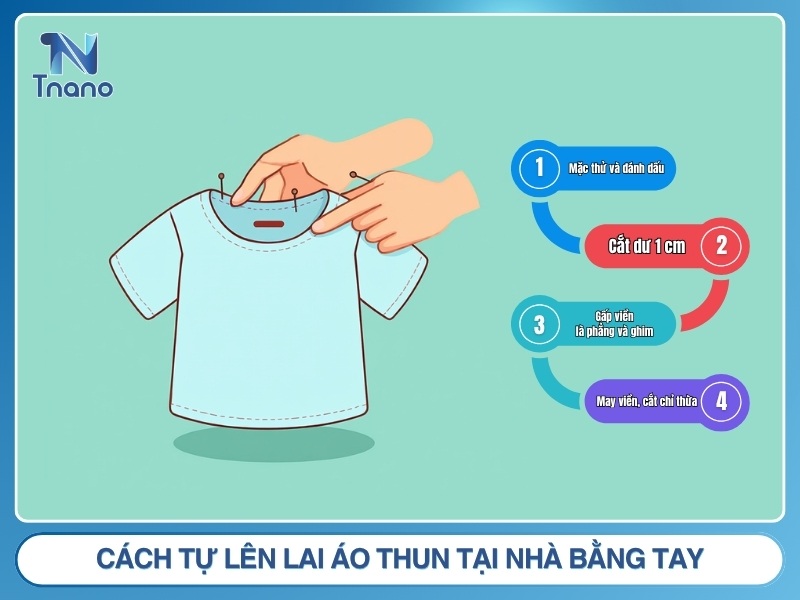 Cách tự lên lai tại nhà bằng tay đơn giản mà bạn NÊN BIẾT Cách tự lên lai áo thun tại nhà bằng tay