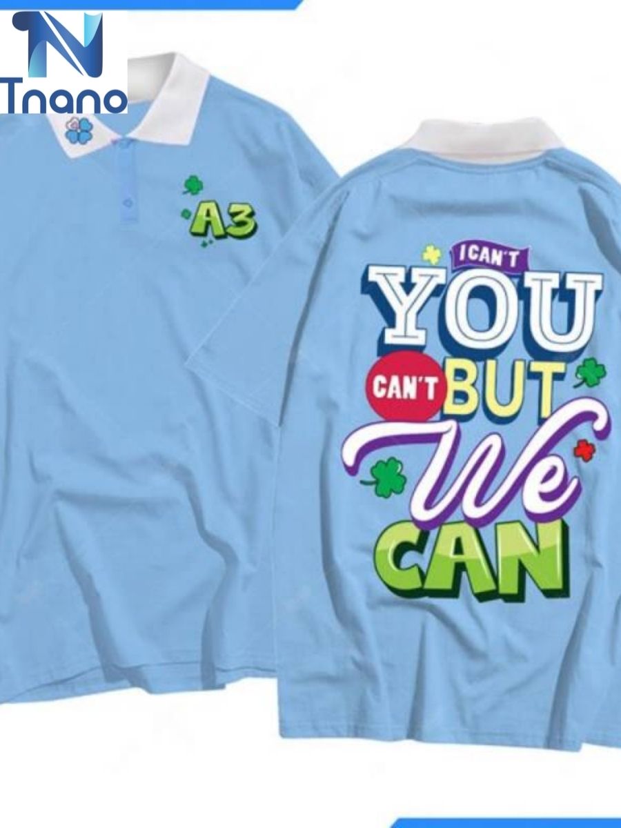 Áo lớp xanh dương in slogan vui nhộn