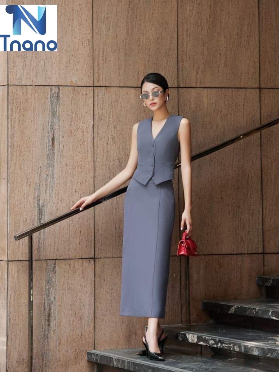 Đường xẻ sau tinh tế, giúp di chuyển linh hoạt