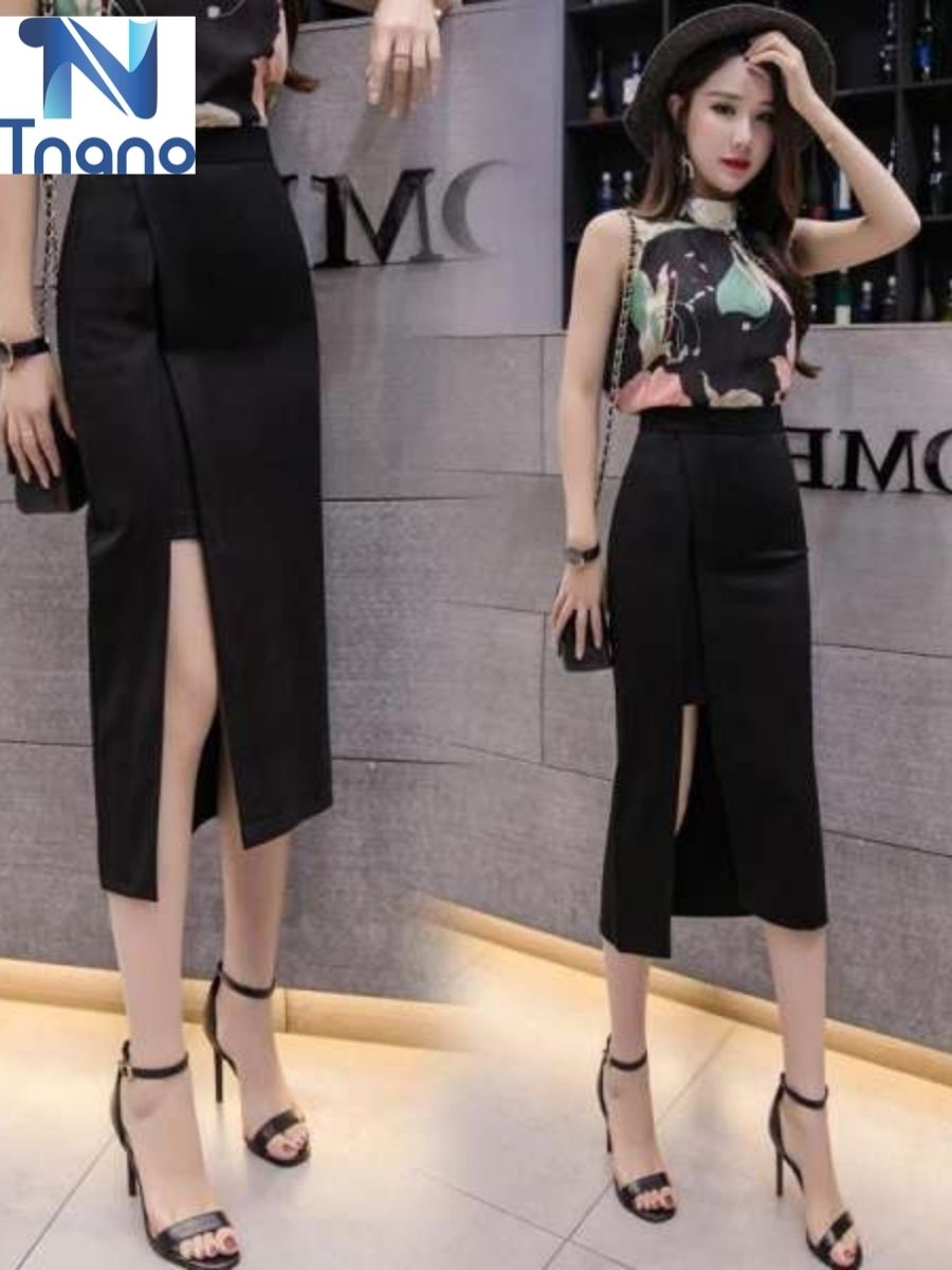 Đường xẻ tà trước tinh tế tạo điểm nhấn duyên dáng