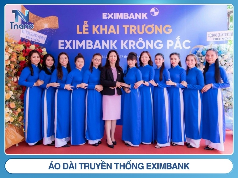 Đồng phục Eximbank: Mẫu đẹp 2026 may nhanh GIÁ SỈ Áo dài truyền thống Eximbank